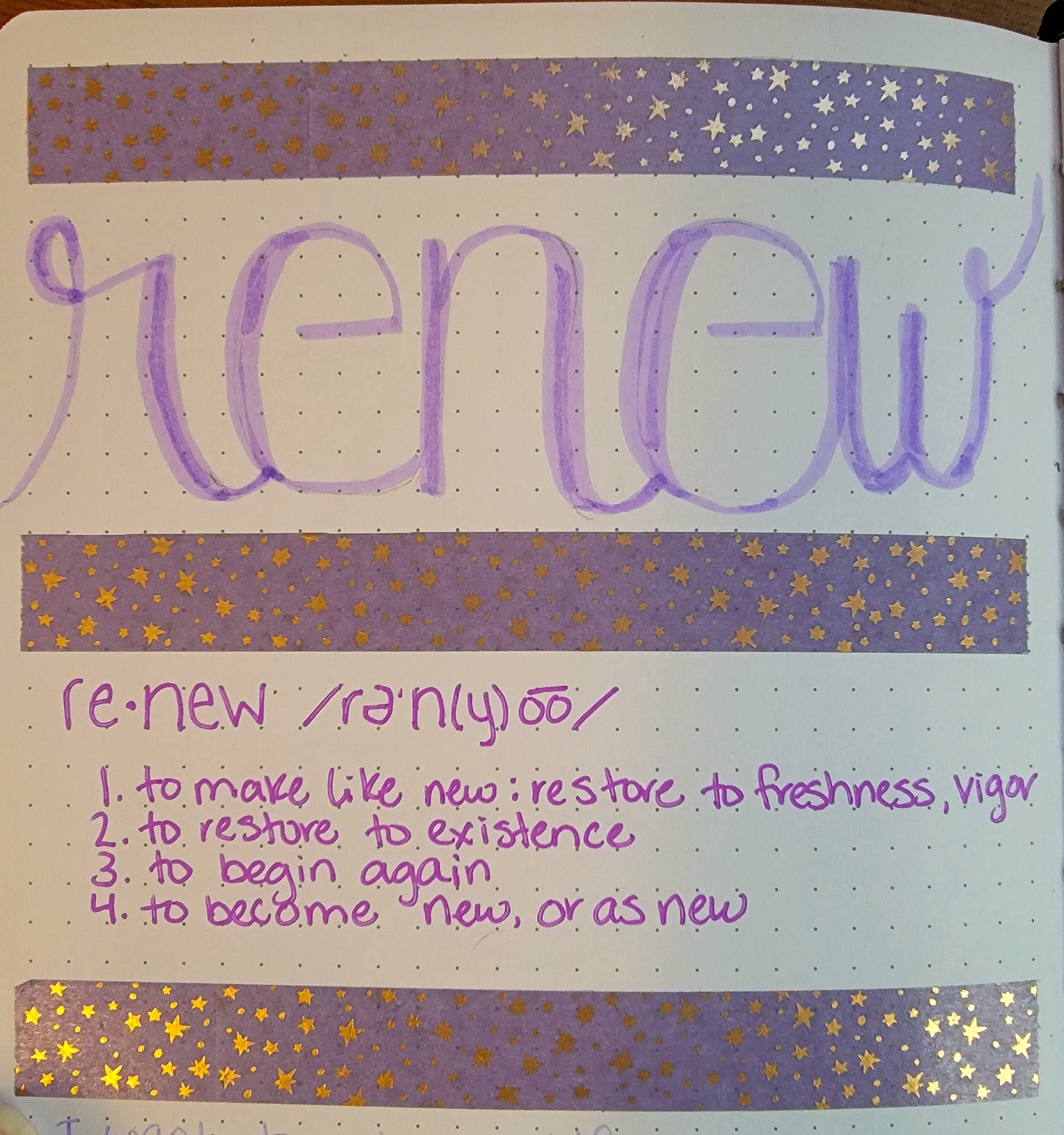 word of the year renew dictionary definition